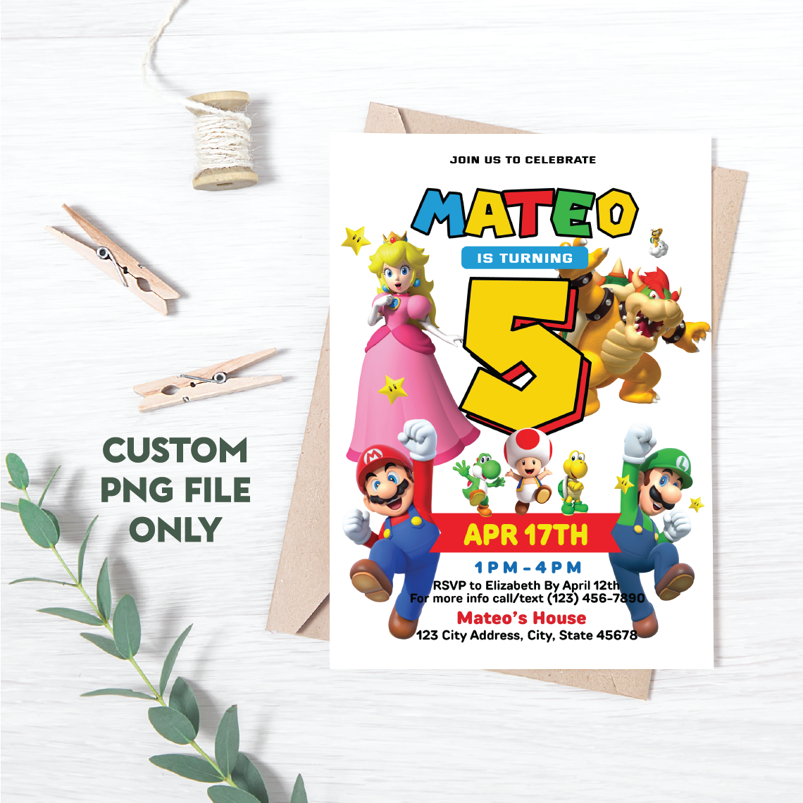 Personalized File Printable Birthday Invitation | Video Game | Inspire ...