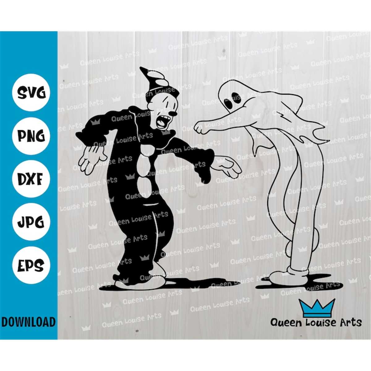 Coco the Clown Ghost Dancing Sings Svg Png Dfx Eps Outline c Inspire