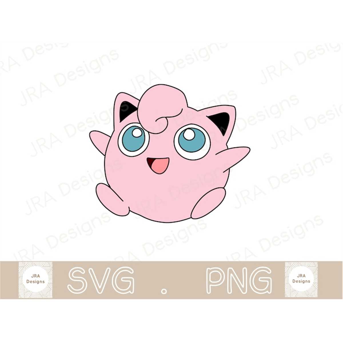 Jigglypuff SVG &amp; PNG, Pokemon SVG - Cricut cut file | Inspire Uplift