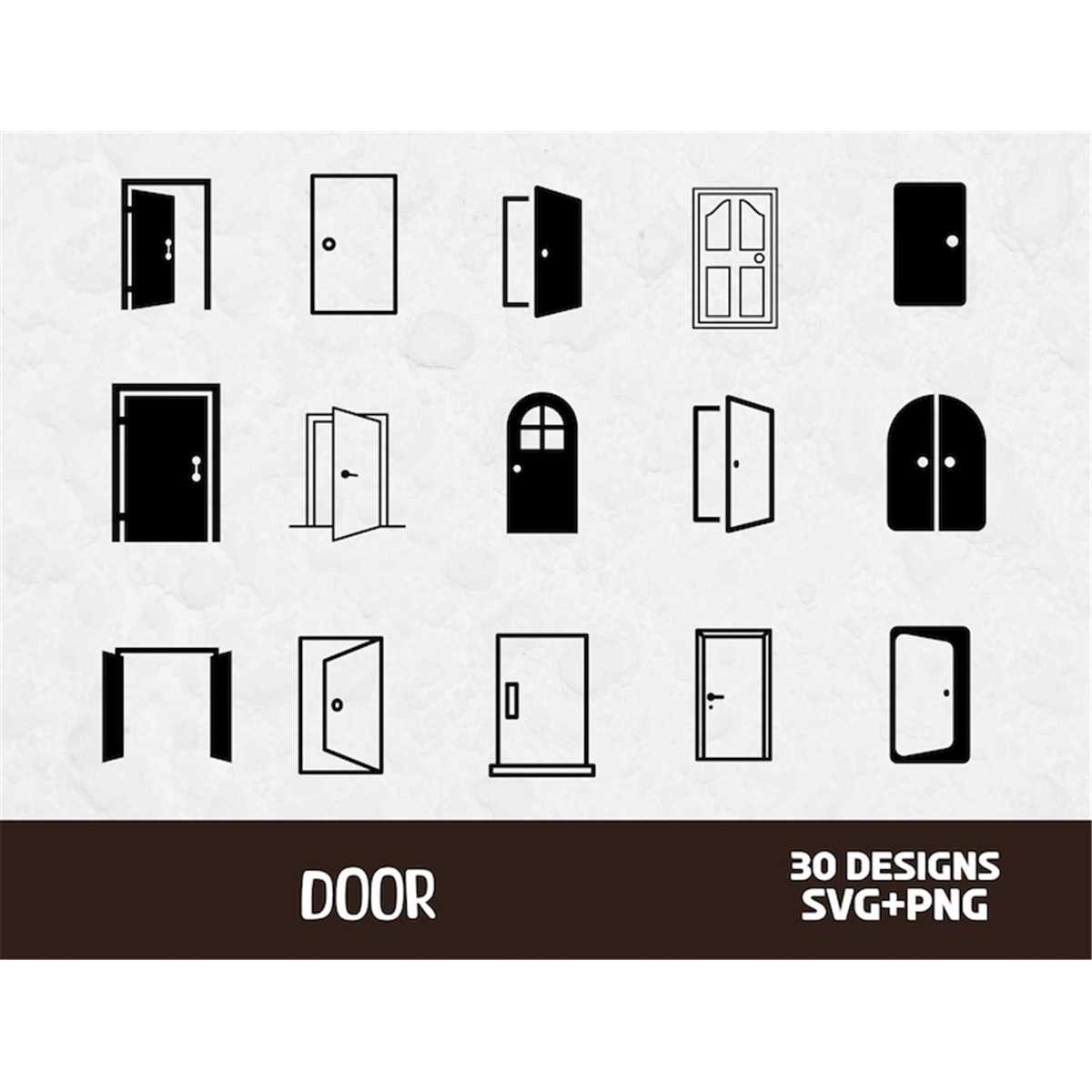 Door SVG Bundle, Commercial Use SVG, Doors Svg, Building Cli | Inspire ...