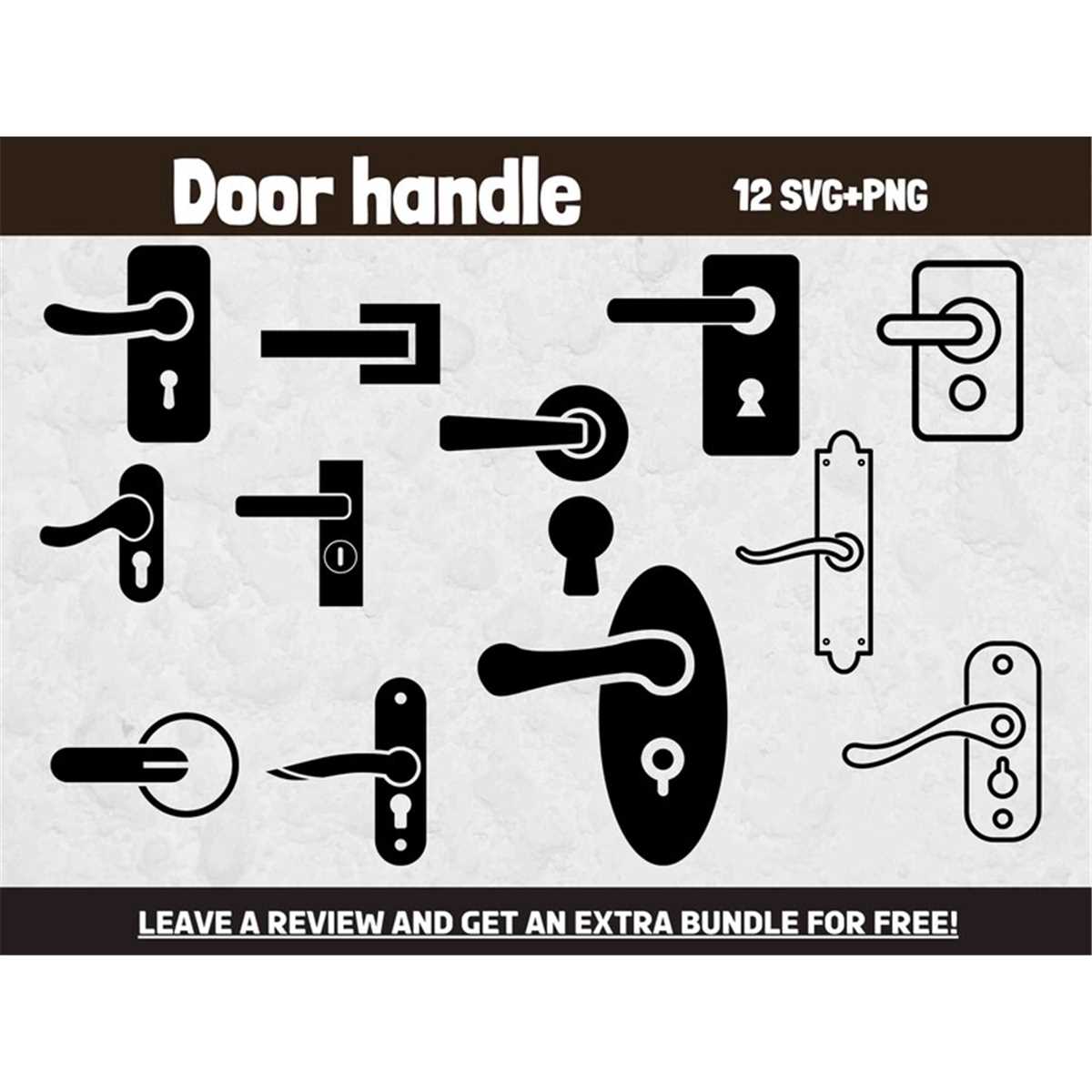 Handle Pattern Svg Door Handle SVG Bundle, Door Svg, Building Clipart, Svg file | Inspire ...