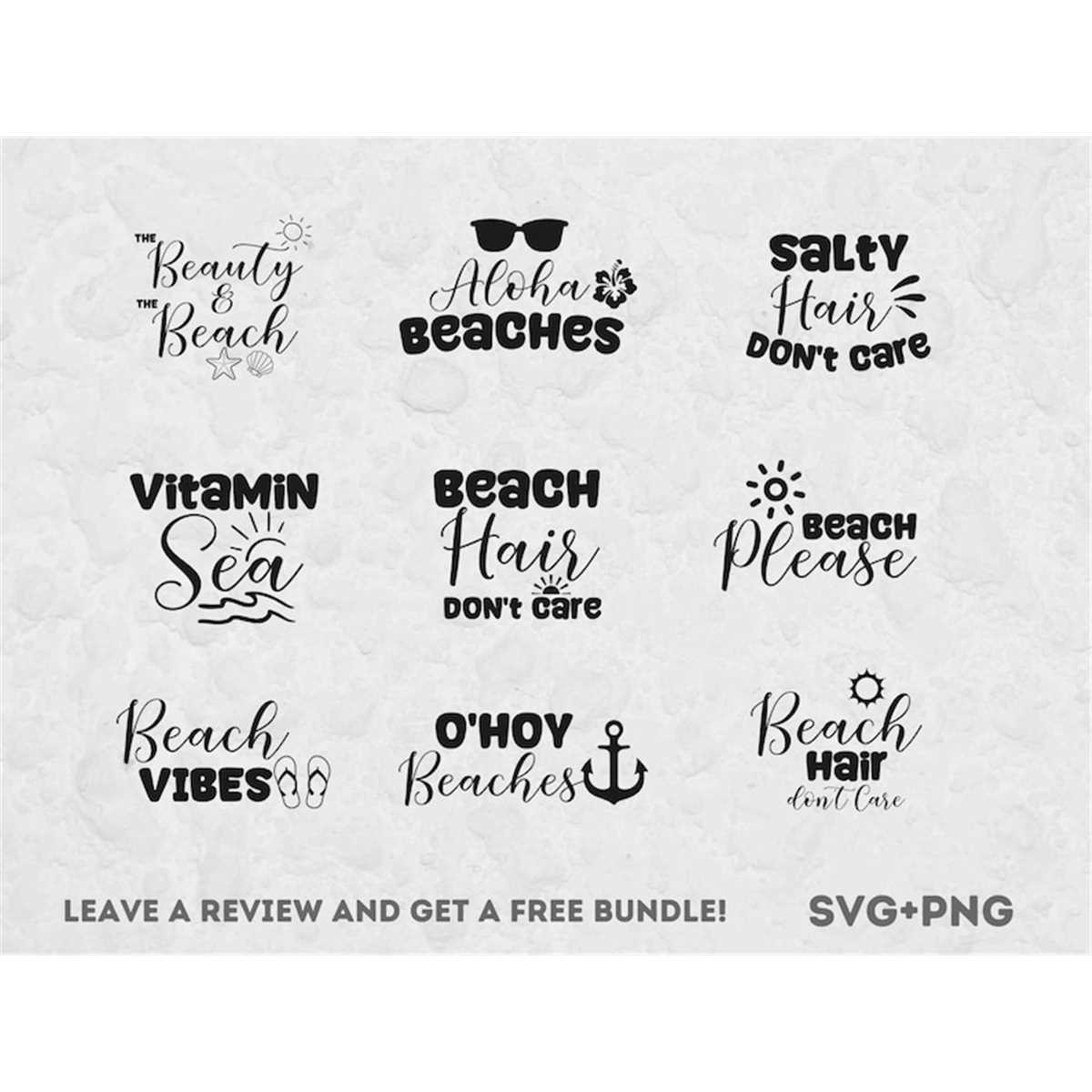 Beach SVG Bundle, SVG Files For Cricut, Summer SVG Bundle, C | Inspire ...