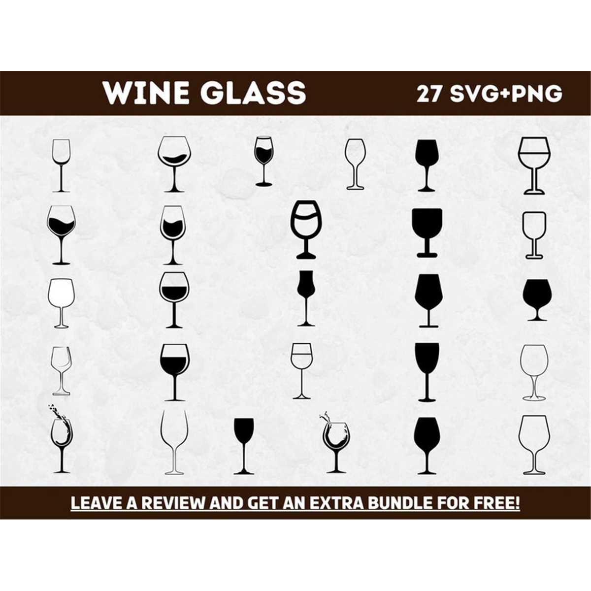 Wine Glass SVG, Wine SVG, SVG Files for Cricut, Wine Glass p - Inspire