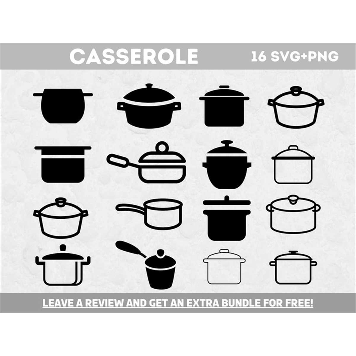 Casserole SVG Bundle, Commercial Use SVG, Kitchen Svg, Kitch Inspire