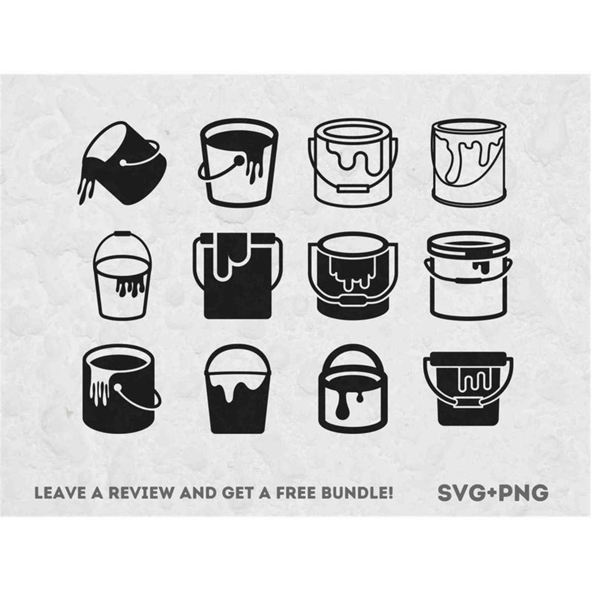 Paint Bucket SVG, Paint Svg, Painter SVG, Svg files for Cric Inspire