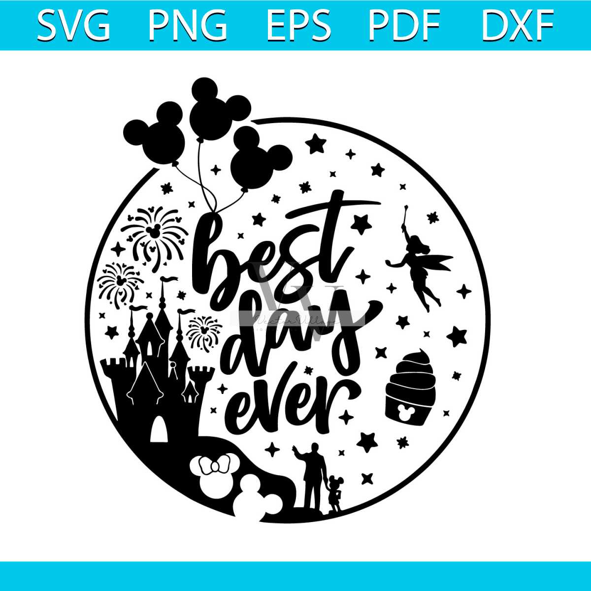 disney castle flags svg Disney castle svg disney castle silhouette clipart dxf vector monogram