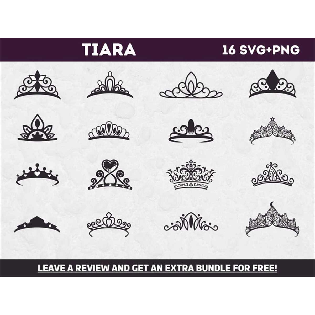Tiara SVG, SVG Files for Cricut, Crown Svg, Tiara Clipart, I - Inspire