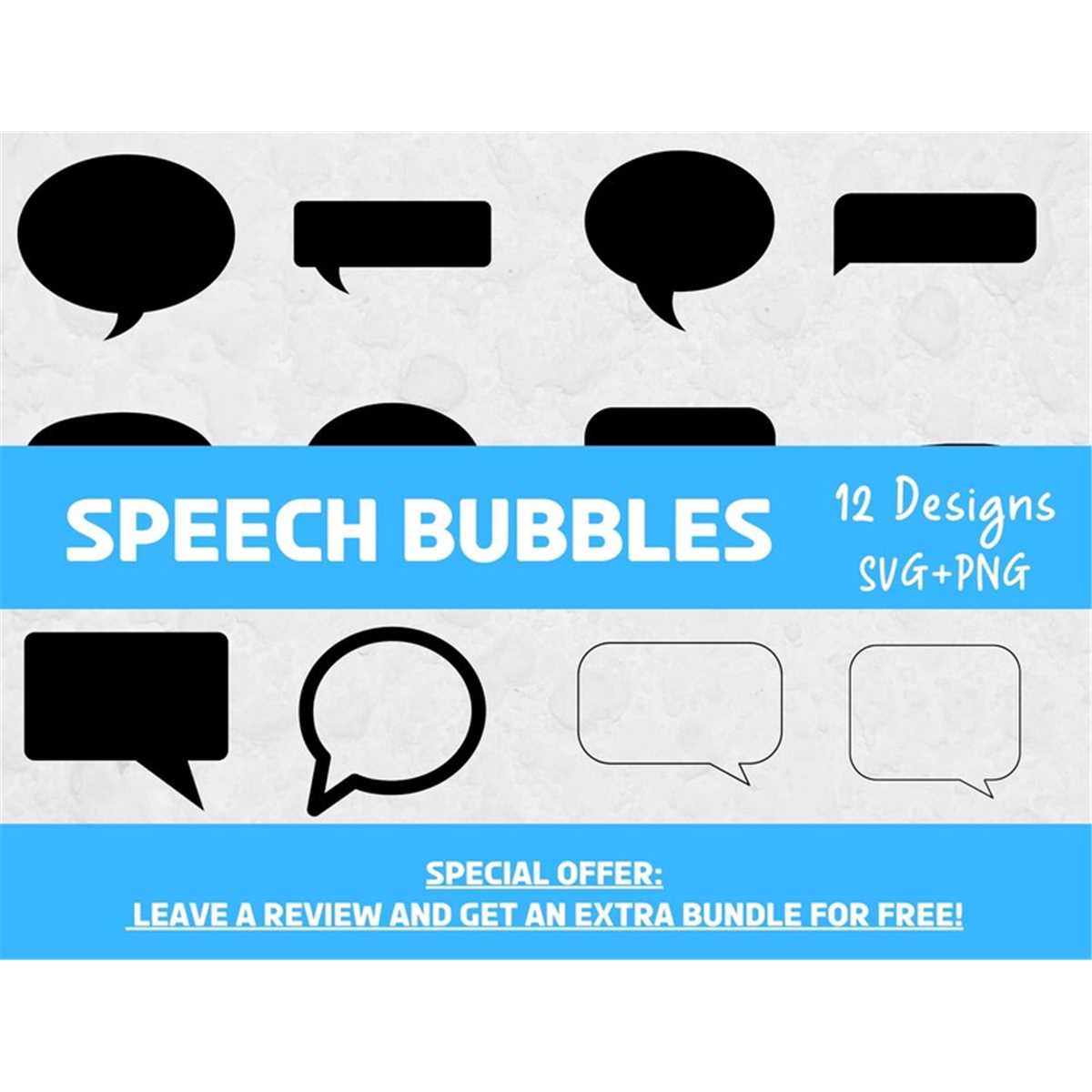 Speech Bubble SVG Bundle, Svg files for Cricut, Cartoon Svg, | Inspire ...
