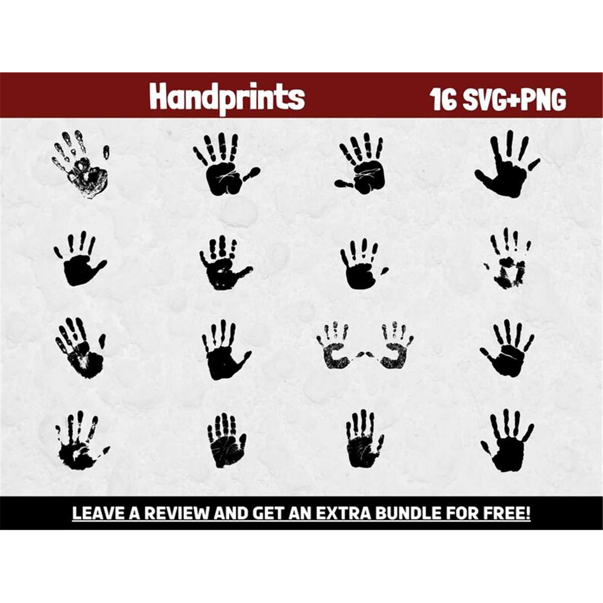 Handprint SVG, Svg files for Cricut, Handprint Clipart, True Inspire