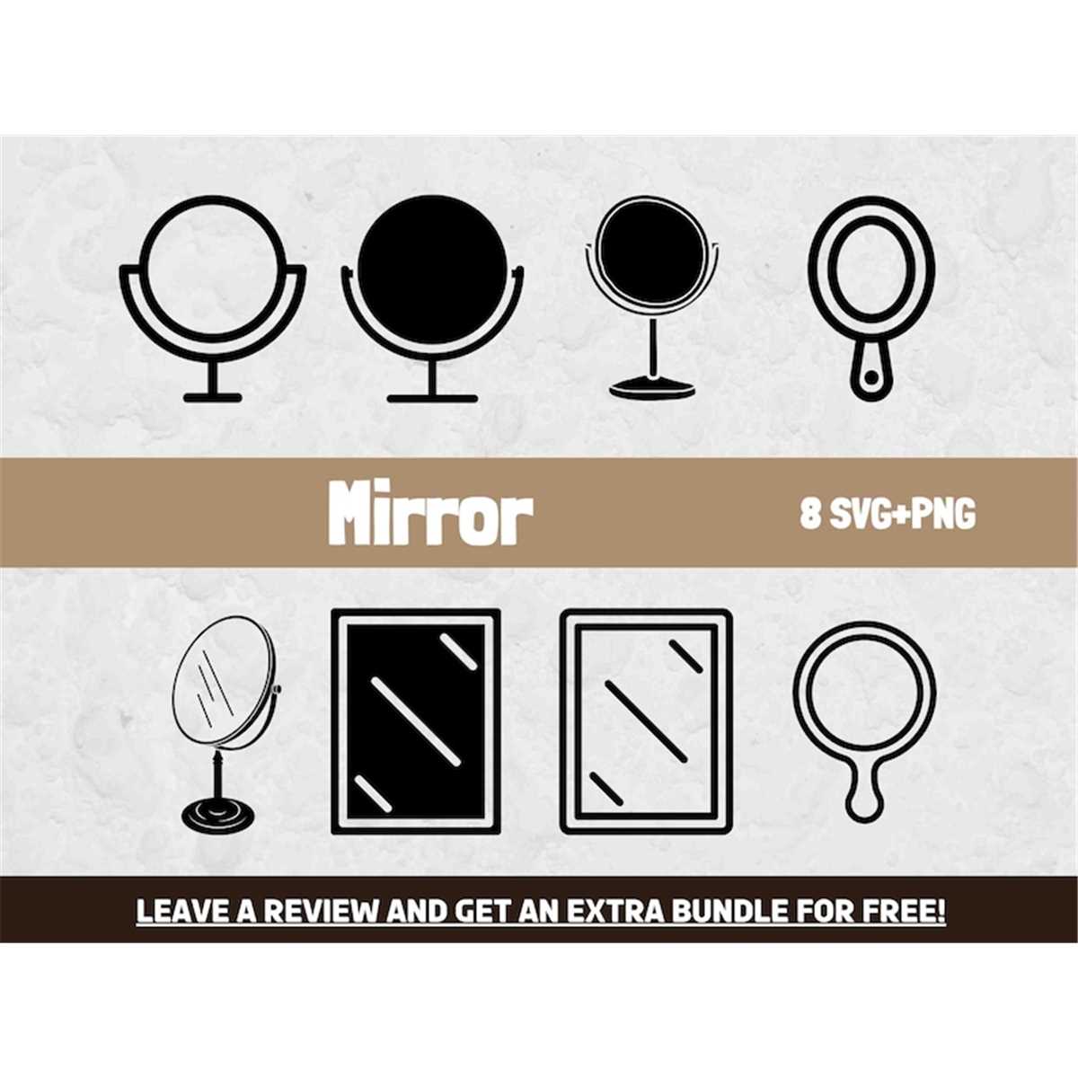 Mirror SVG, Svg files for Cricut, Mirror clipart, Mirror Cut Inspire