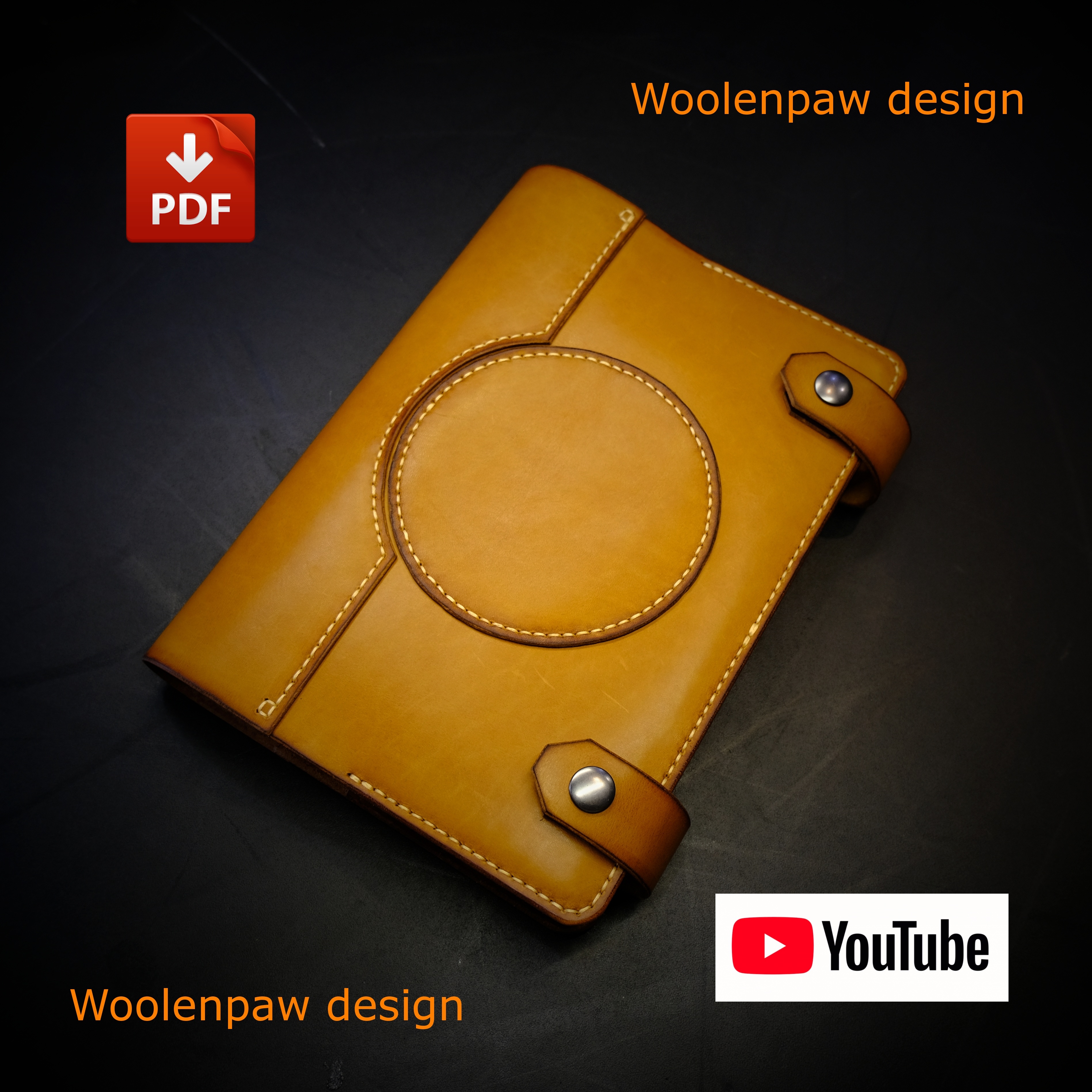 Leather pattern - book cover 4 sizes - designed from Woolen | Inspire ...