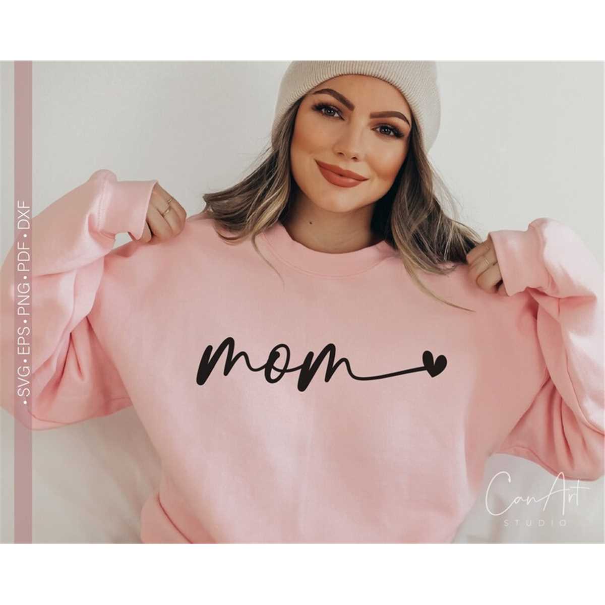Mom SVG with Heart SVG PNG, Mama Svg, Mom Shirt T Shirt Desi - Inspire