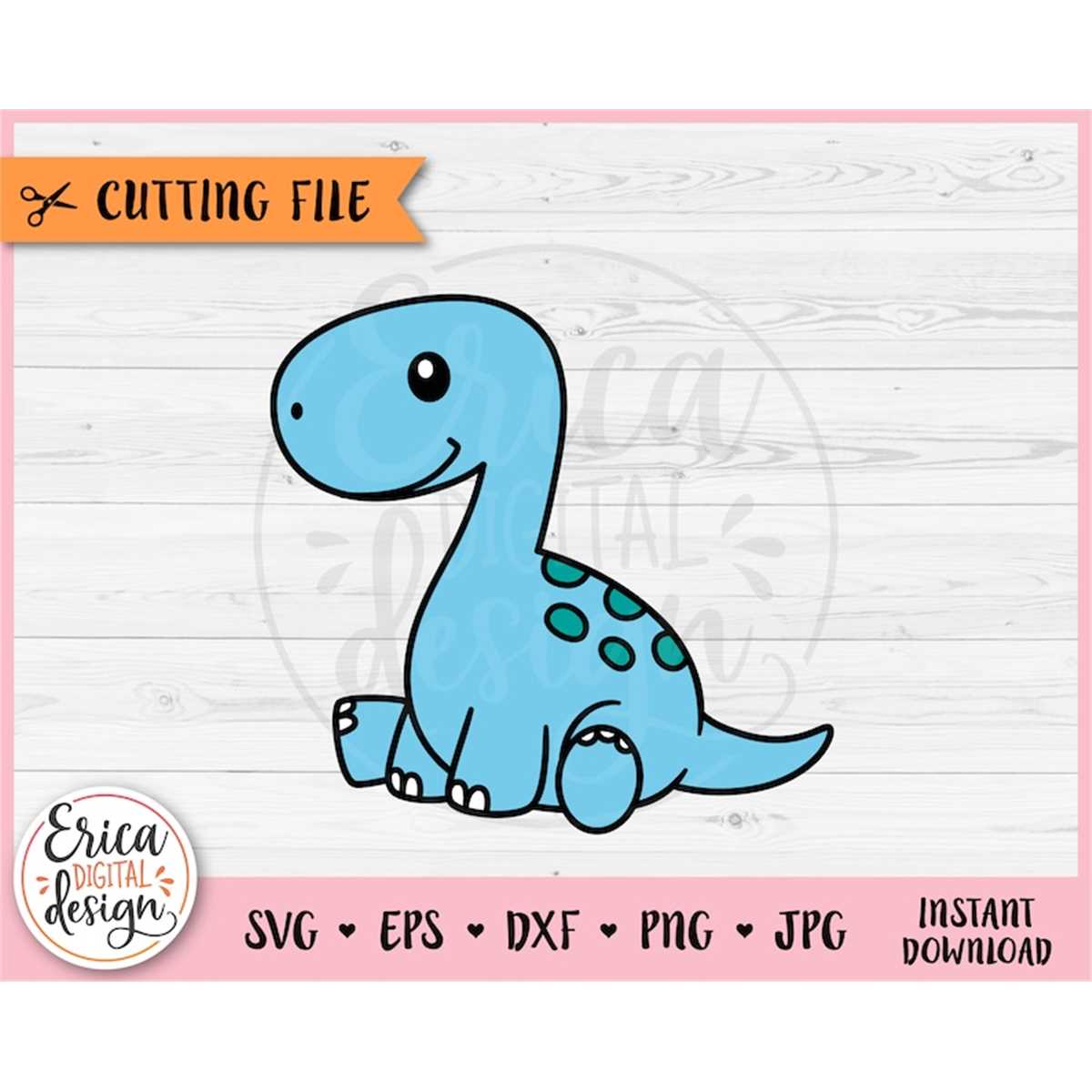 Baby Dinosaur Layered SVG cut file for Cricut Silhouette Cut | Inspire ...