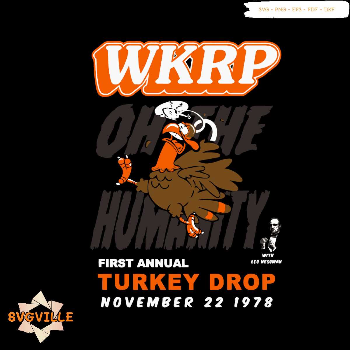 Trending Now svg, WKRP Turkey Drop svg, Thanksgiving svg, Tr Inspire