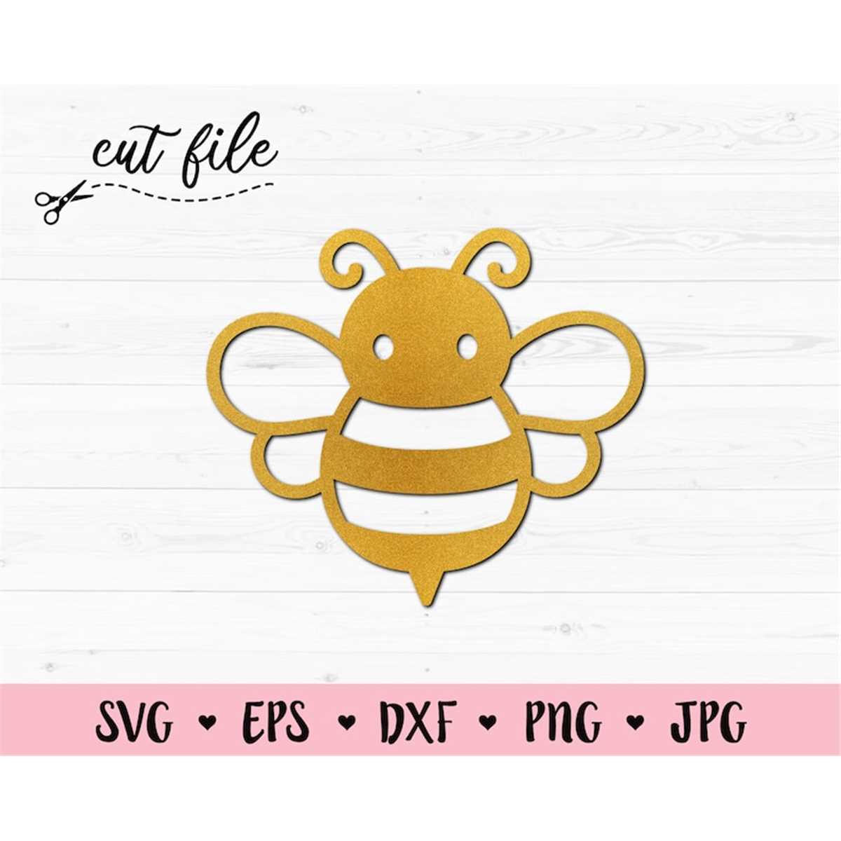 Bee SVG cut file Cute Bumble bee cutting file Kawaii Honeybe | Inspire ...