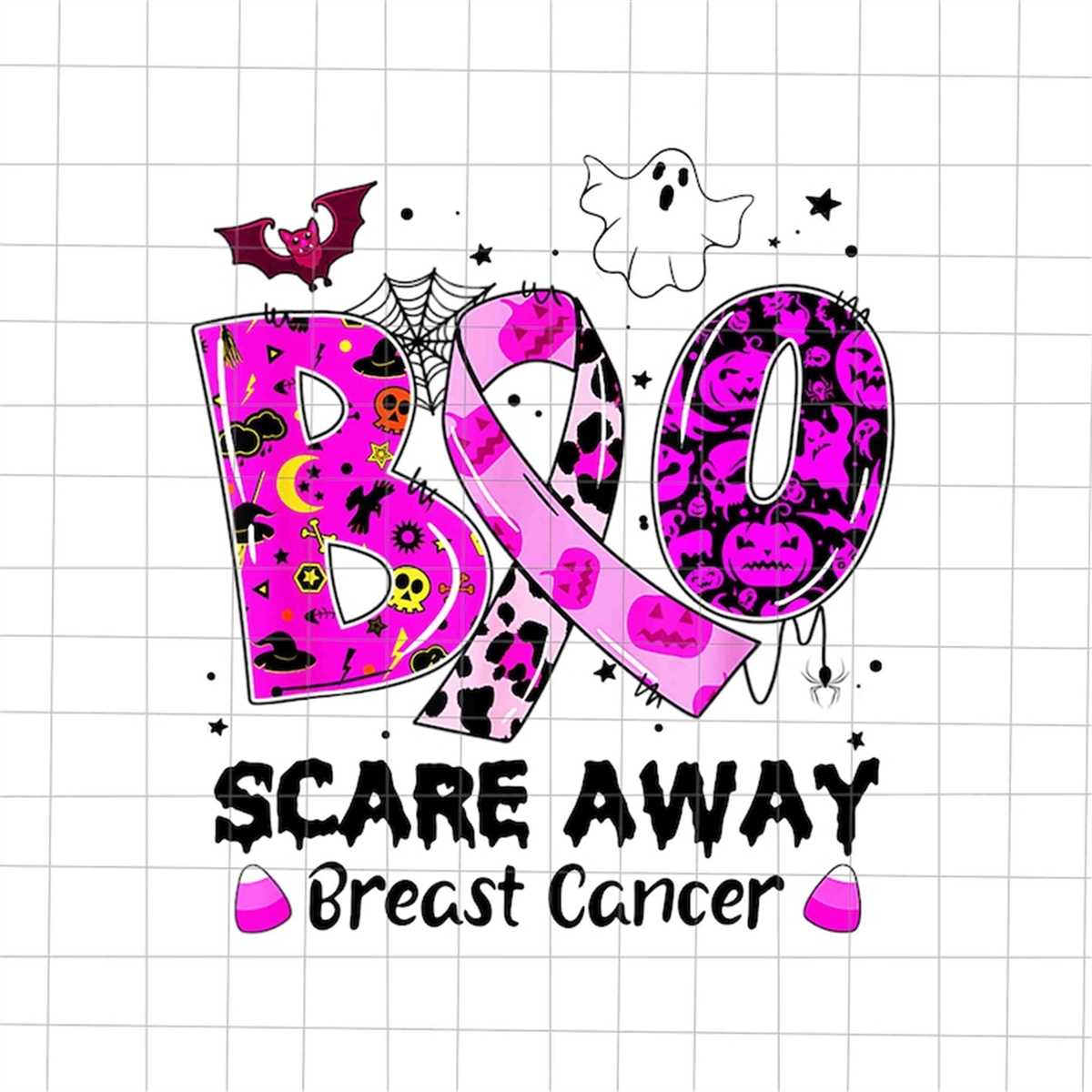 Boo Scare Away Breast Cancer Png, Boo Scare Halloween Png, P - Inspire ...
