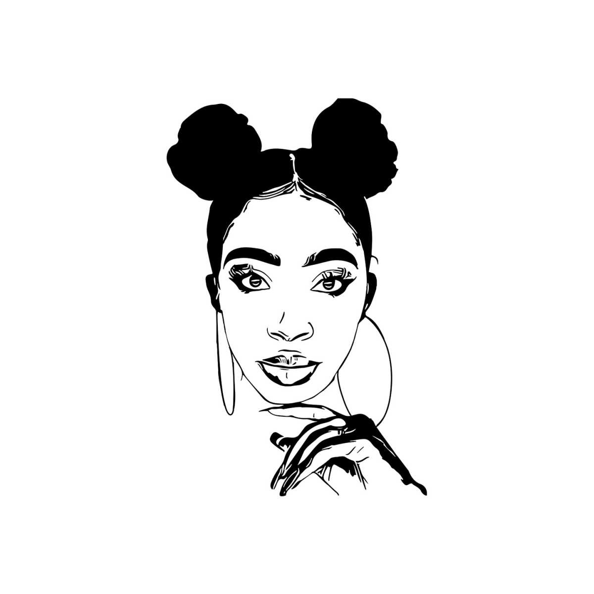 Black woman Svg, Melanin Svg, Afro Girl Svg, Black Girl svg, Inspire