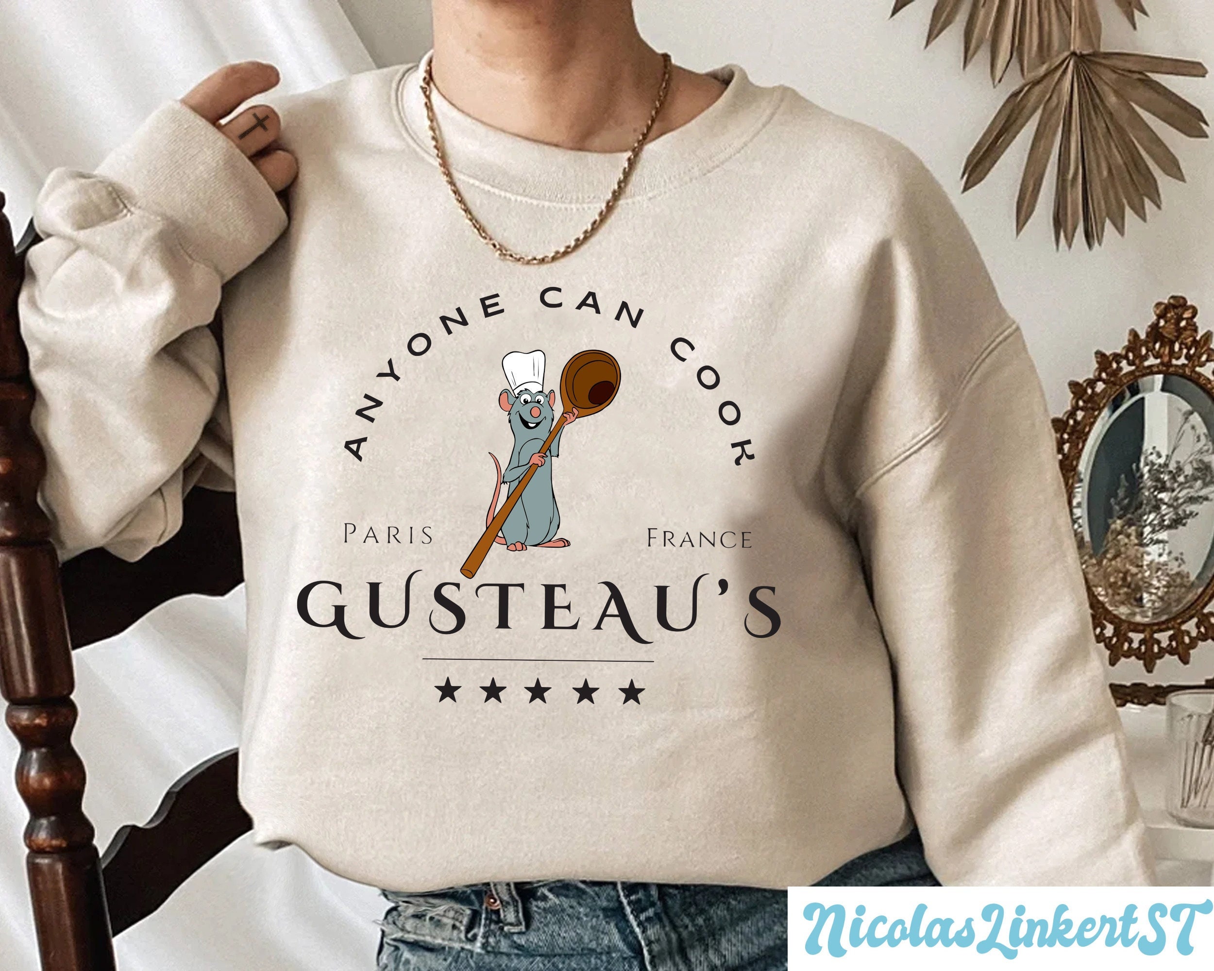 Remy Ratatouille Sweatshirt, Pixar Little chef shirt, Gustea