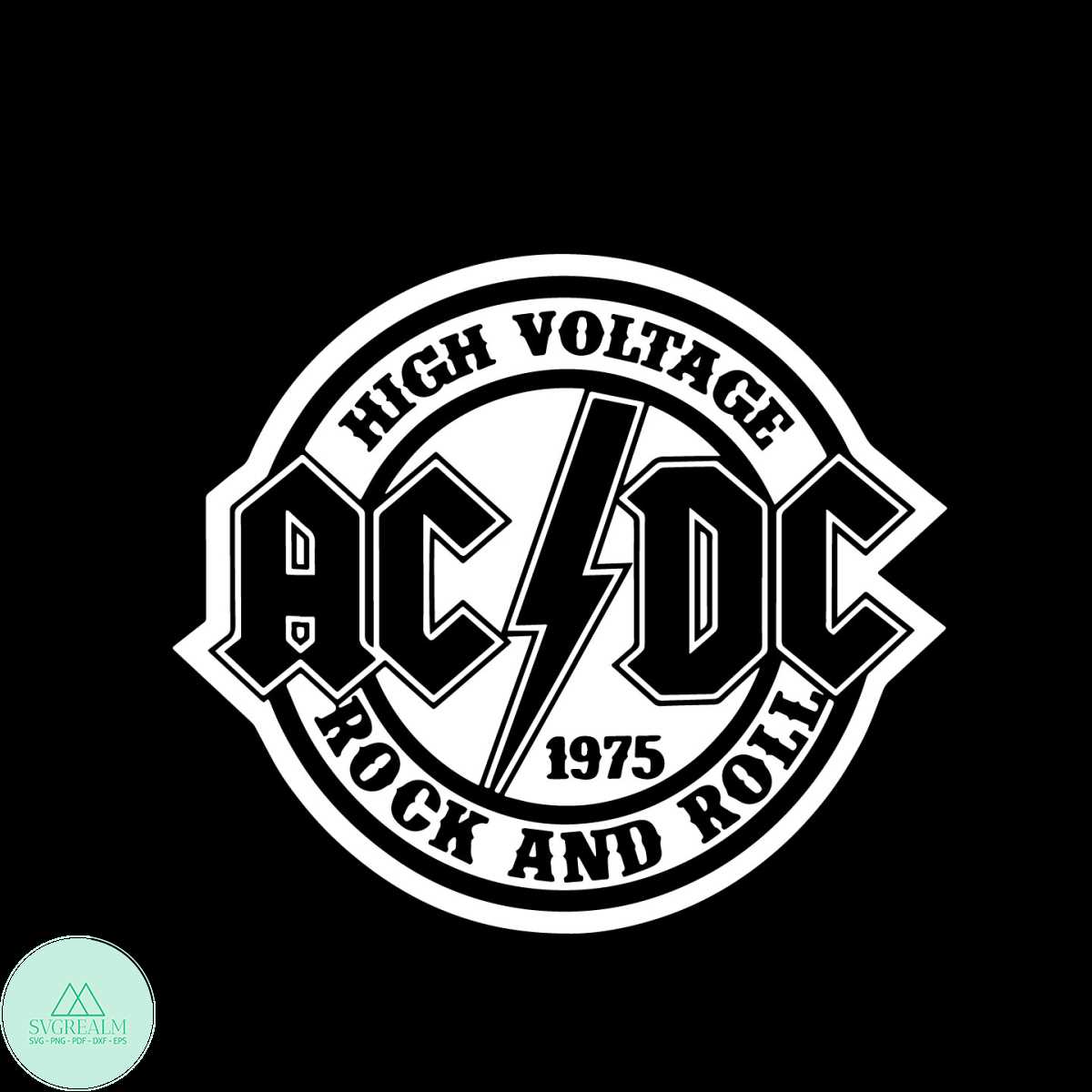 AC DC High Voltage Rock And Roll 1975 Svg, Trending Svg, Hig | Inspire ...