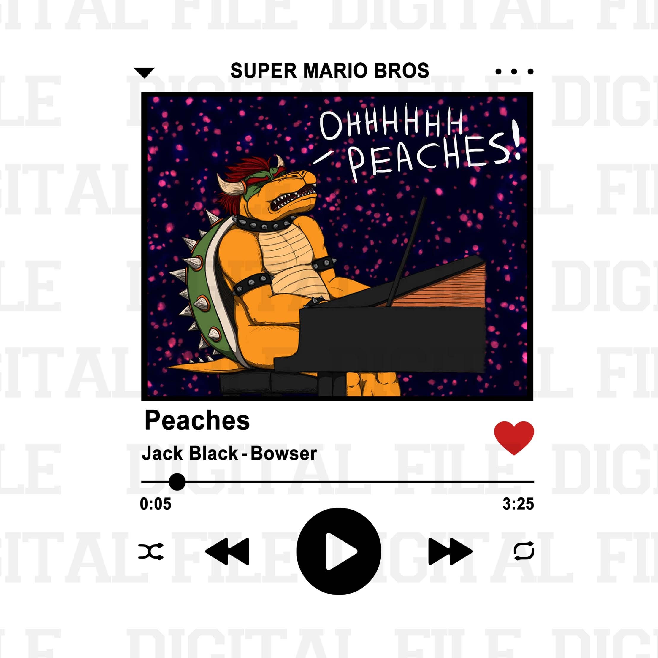 Peaches Peaches Peaches I Love You Png, Super Mario Bros Png Inspire Uplift