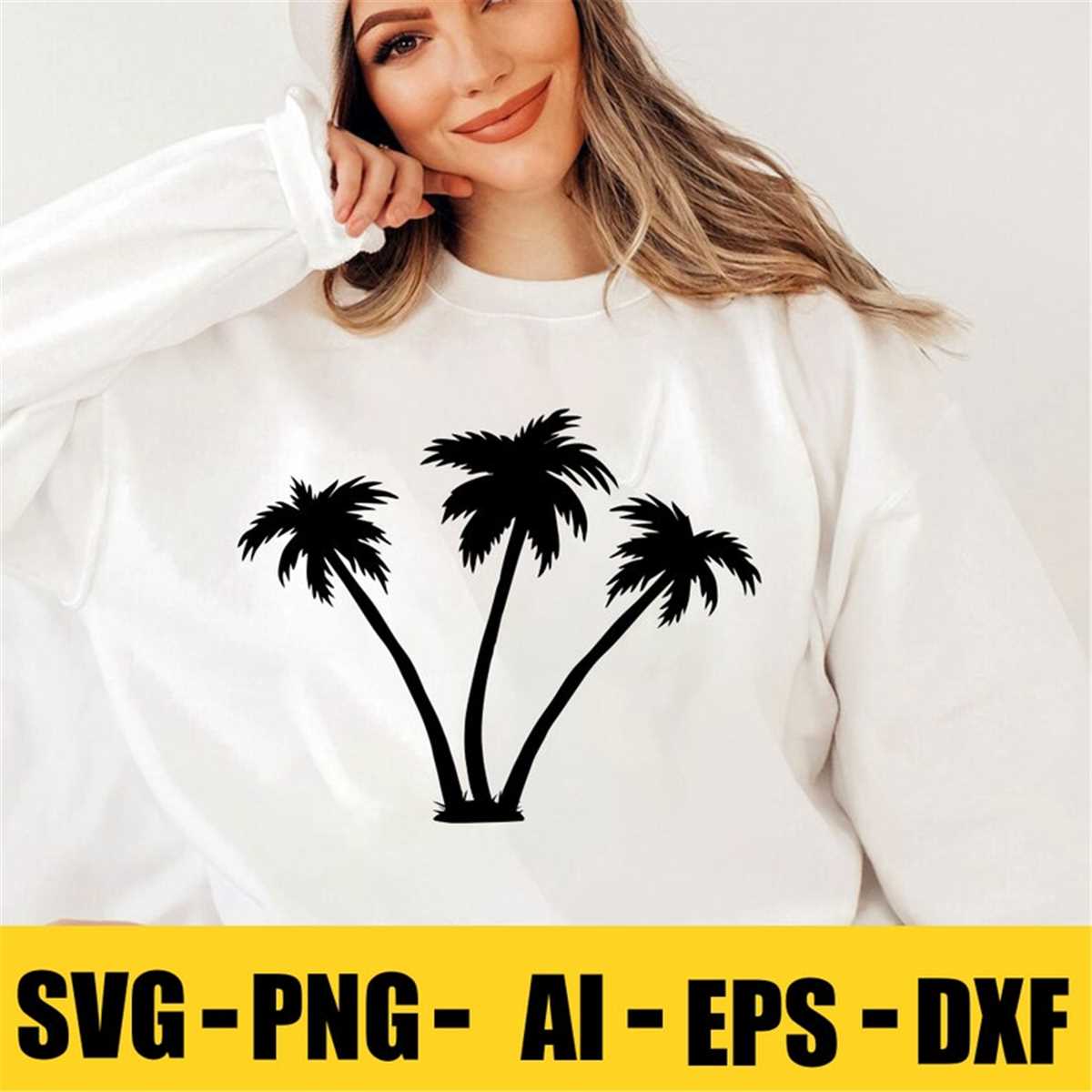 Palm Trees Instant Download SVG, PNG, EPS, dxf, Ai digital d | Inspire ...