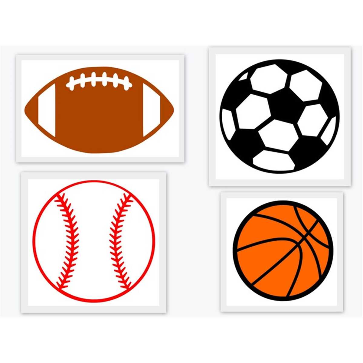 Baseball Basketball Football Soccer Ball SVG PDF PNG Jpg F Inspire Uplift