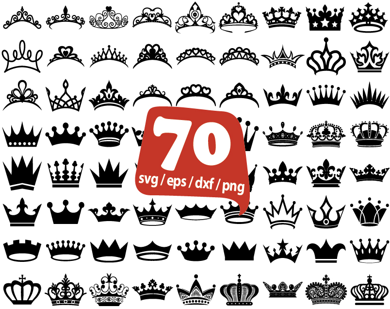 Royal Crown SVG, Princess Tiara SVG, King Crown, Queen Crown - Inspire