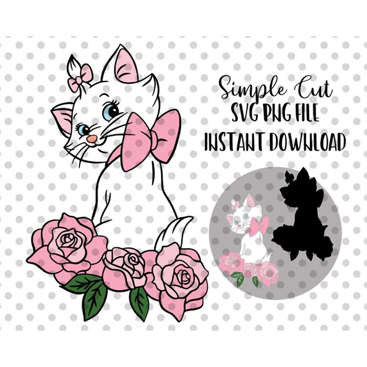 Marie Floral SVG, Marie PNG DXF, cats svg, Cricut Cut Files, | Inspire ...