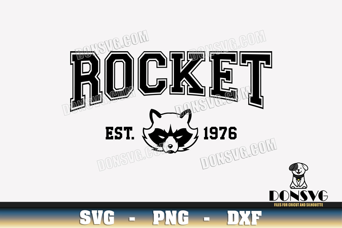 Rocket Est 1976 svg files for Cricut Silhouette Rocket Racco | Inspire ...