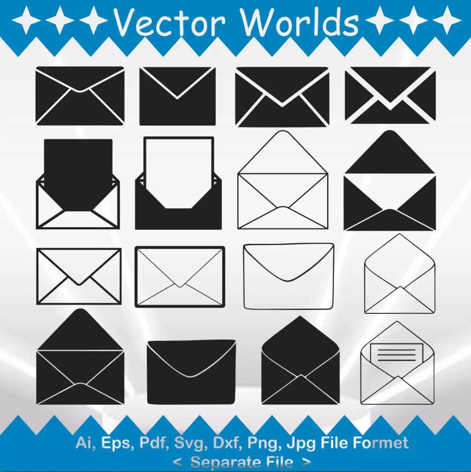 Envelope Tag Vector Envelope svg, Envelopes svg, Envelope, Envelope, SVG, ai, pd | Inspire ...