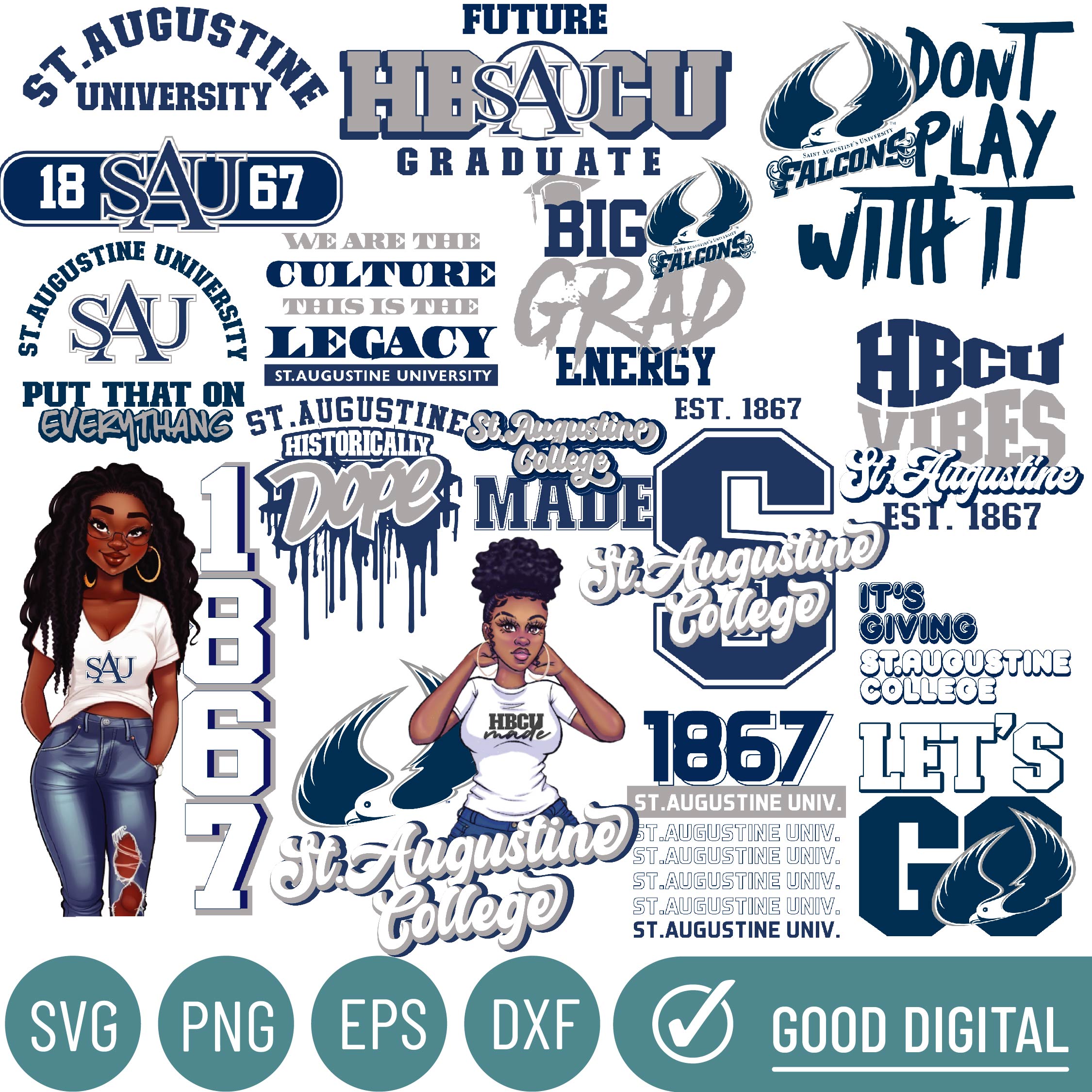 Saint Augustines University Svg, Hbcu Collection, New Hbcu 2 | Inspire ...