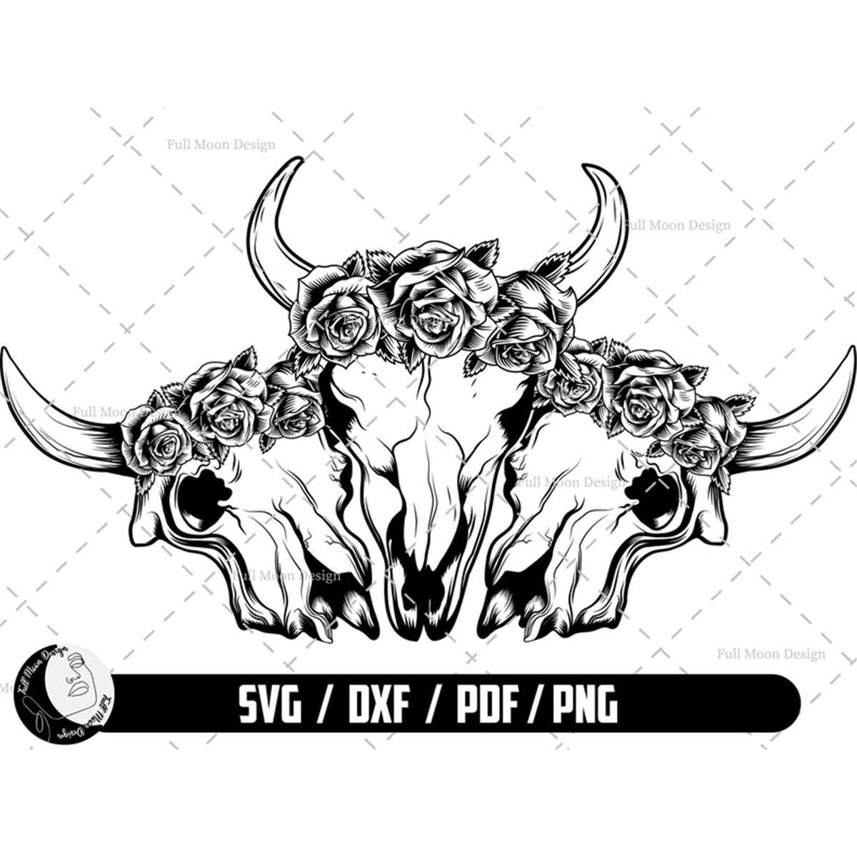 Cow Skull Svg, Western Png, Cowgirl Svg, DIGITAL DOWNLOAD - Inspire Uplift