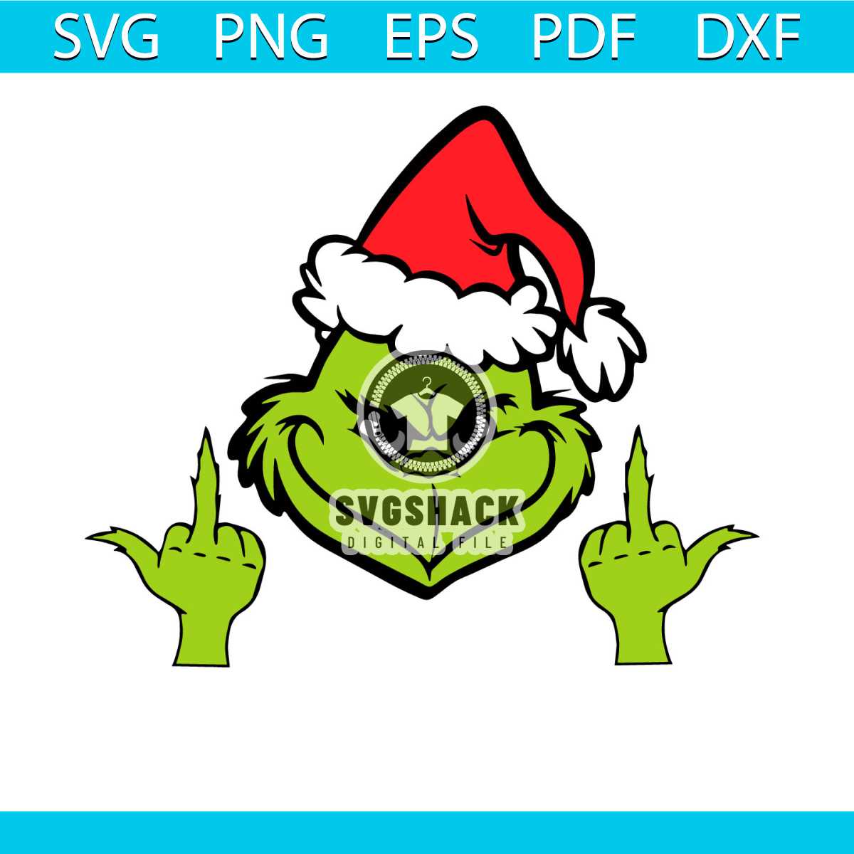Grinch Middle Finger SVG, Christmas Svg, Grinch Giving the F Inspire Uplift