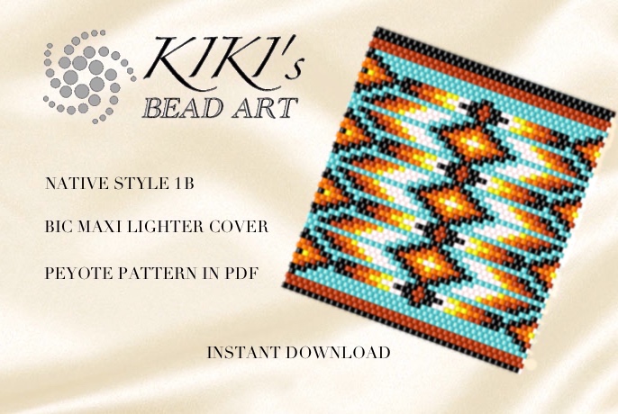 Lighter Cover pattern Peyote Pattern, bead pattern for BIC M | Inspire Uplift