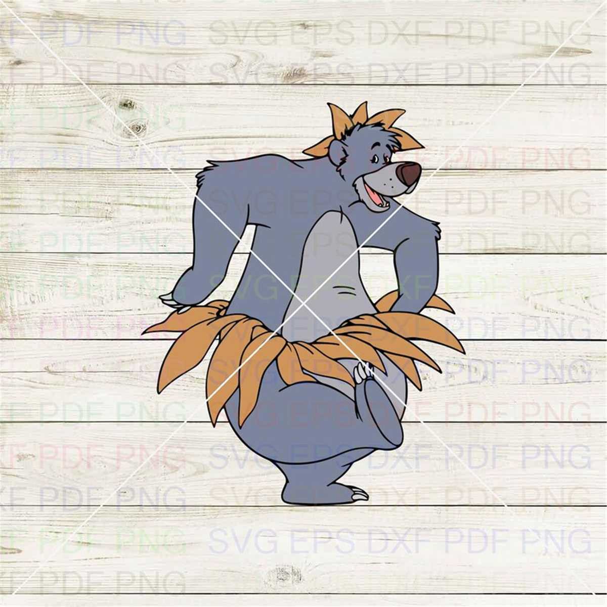 Baloo The Jungle Book 011 Svg Dxf Eps Pdf Png, Cricut, Cutti | Inspire ...