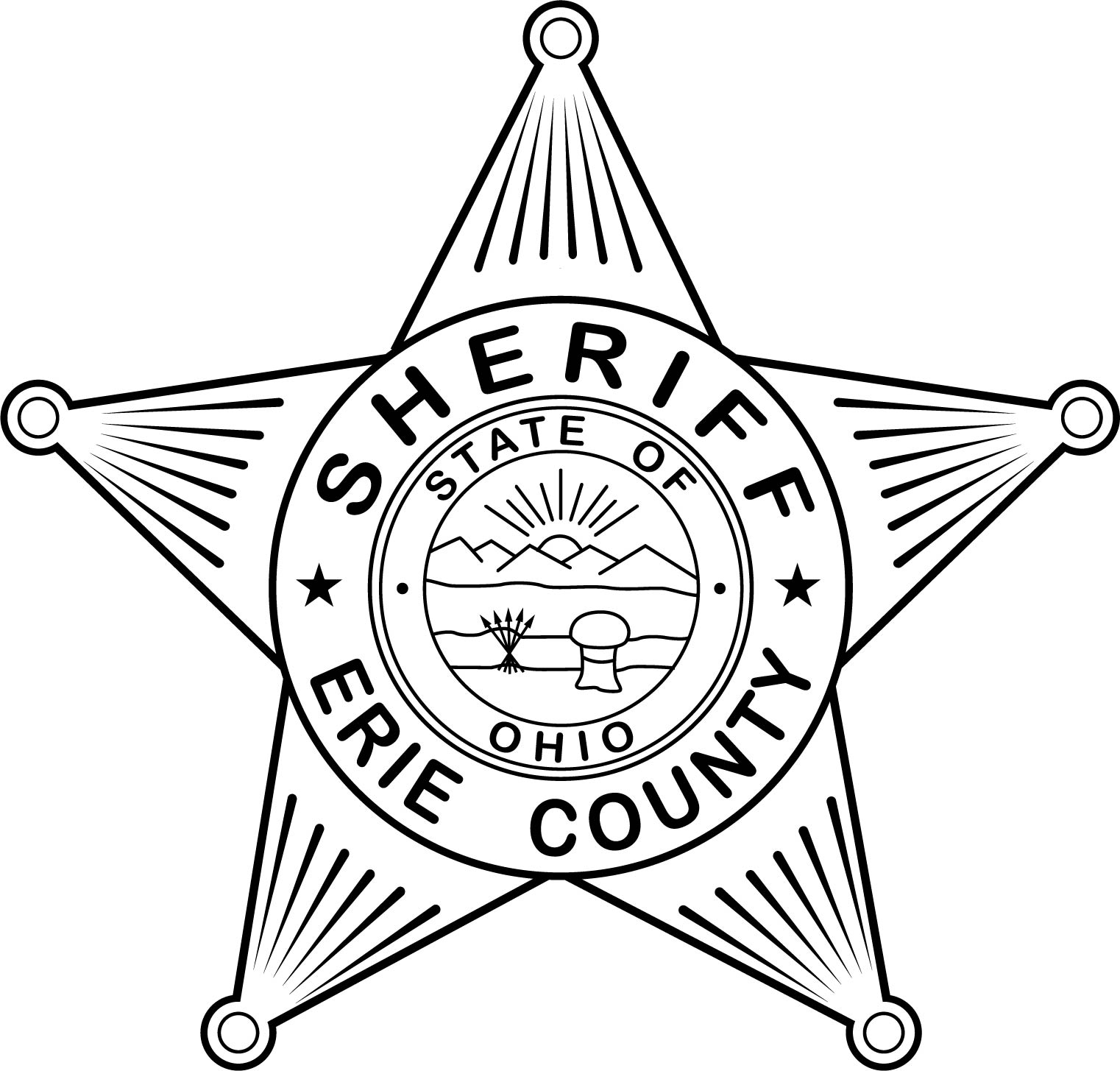 erie County Sheriff Badge Ohio vector file for laser engrav | Inspire