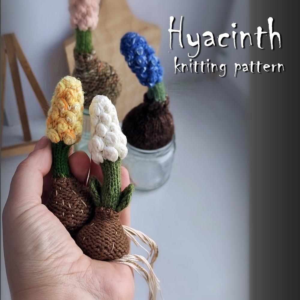 Hyacinth flower knitting pattern, spring flower knitting, de | Inspire ...