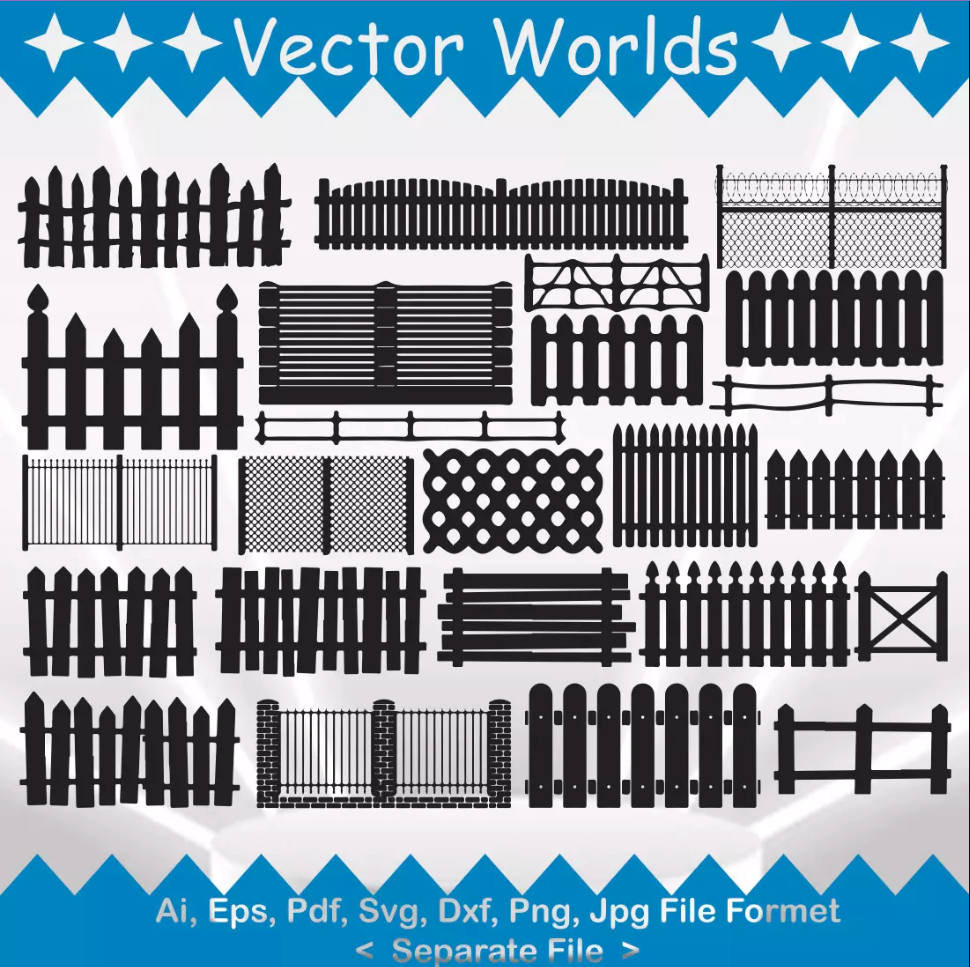 Fence svg, Fences svg, Work, Garden, SVG, ai, pdf, eps, svg, - Inspire