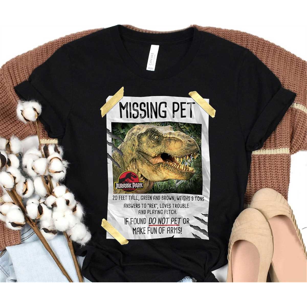 Targa In Metallo Vintage Jurassic Park – Missing Pet, 20x30 Cm, Decorazione Da Parete Per Casa, Bar, Pub, Garage