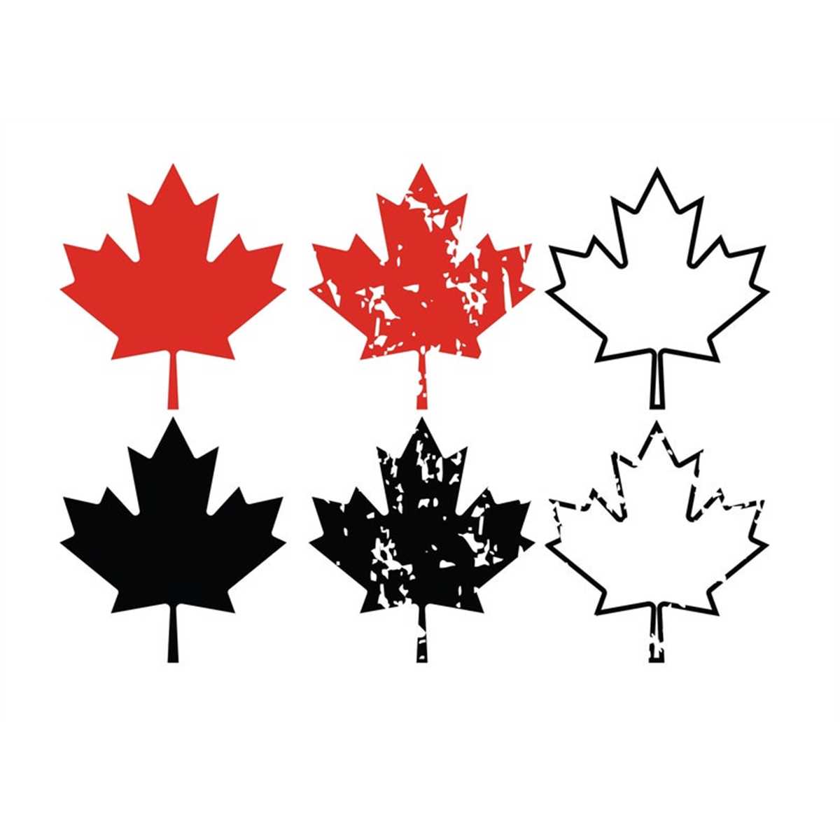 CANADIAN MAPLE LEAF Svg, Distressed Maple Leaf Svg, Maple Le - Inspire ...