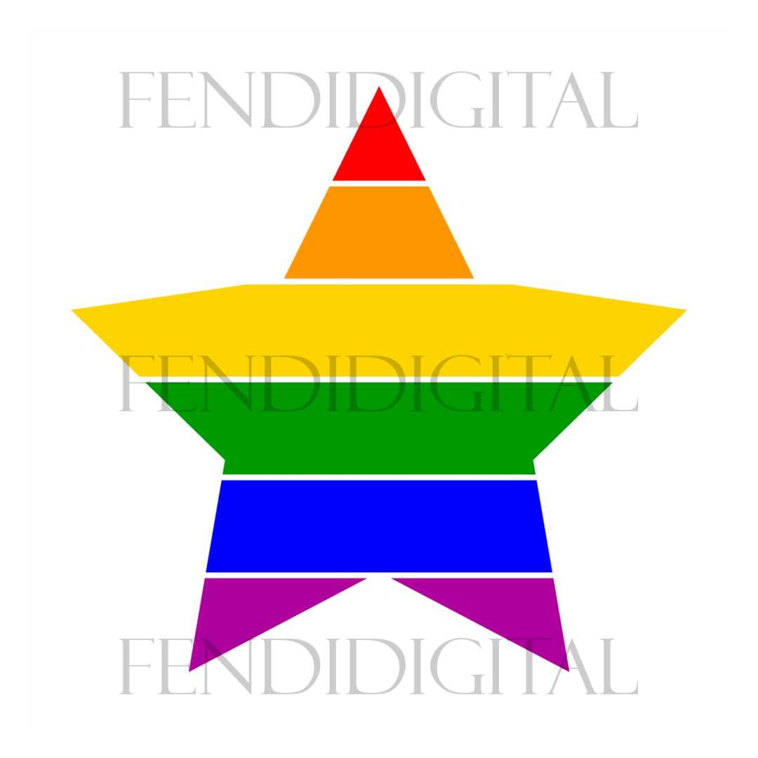 Pride Star Svg, Lgbt Svg, Rainbow Svg, Star Rainbow Svg, Gay - Inspire Uplift