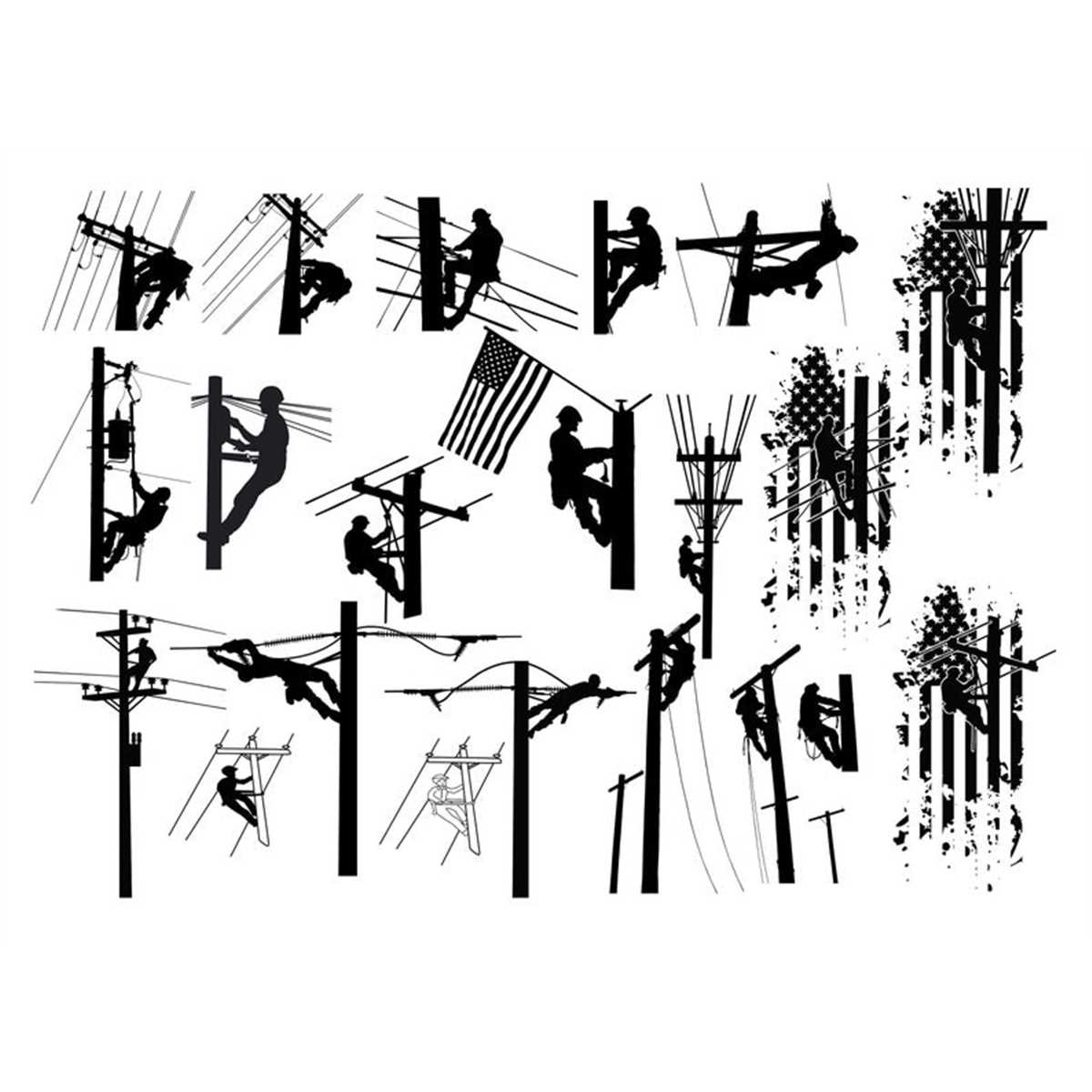 LINEMAN SVG BUNDLE, Lineman Flag Svg, Power lineman Svg, Lin Inspire