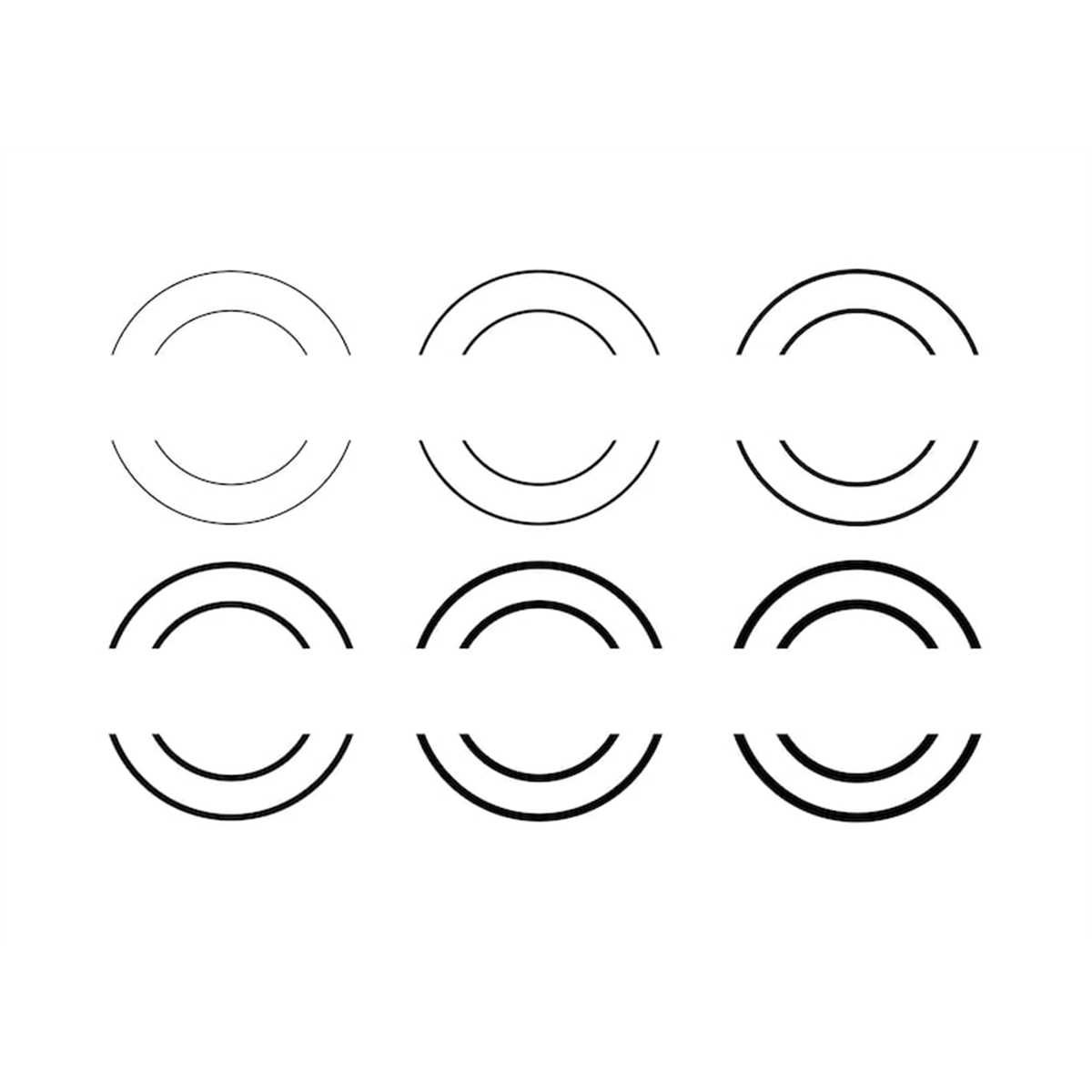 Double Circle With Lines Svg | Inspire Uplift