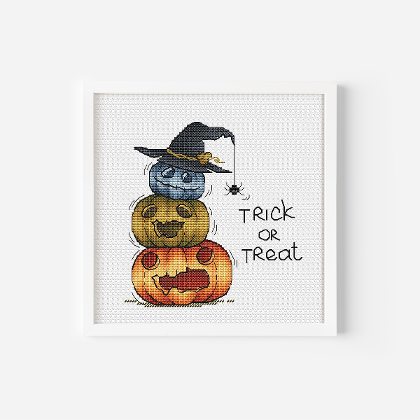 Pumpkin Cross Stitch Pattern PDF, Festive Halloween Cross St | Inspire ...