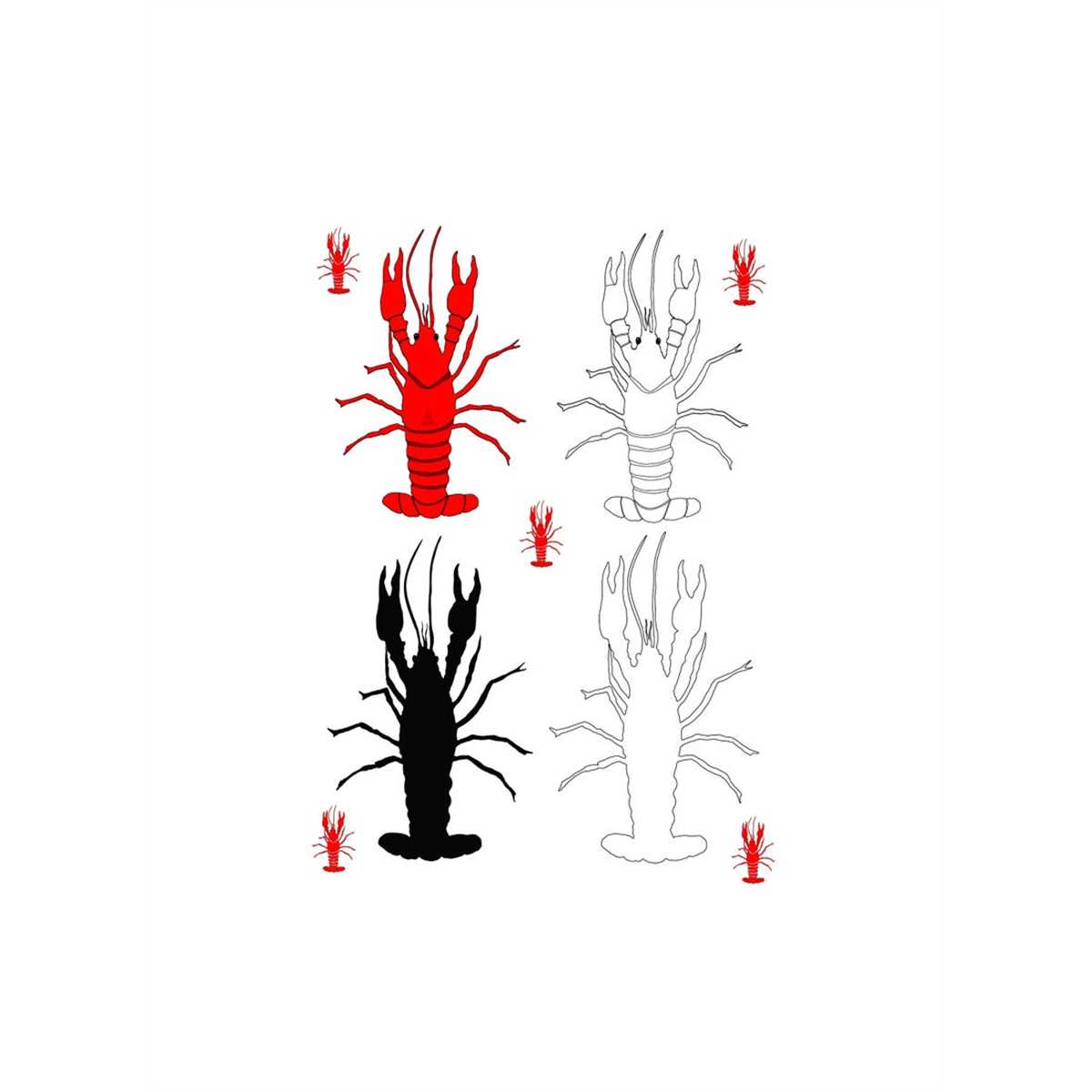 Crawfish, Cut File, Clip Art, SVG, Cricut, Silhouette Cameo, - Inspire ...