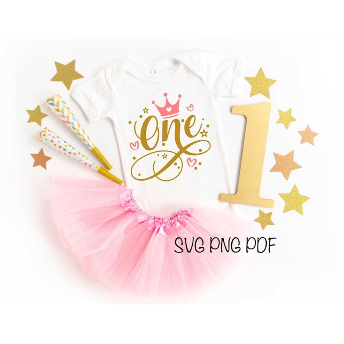 First Birthday SVG PNG PDF , 1st Birthday Svg, Birthday Svg, - Inspire