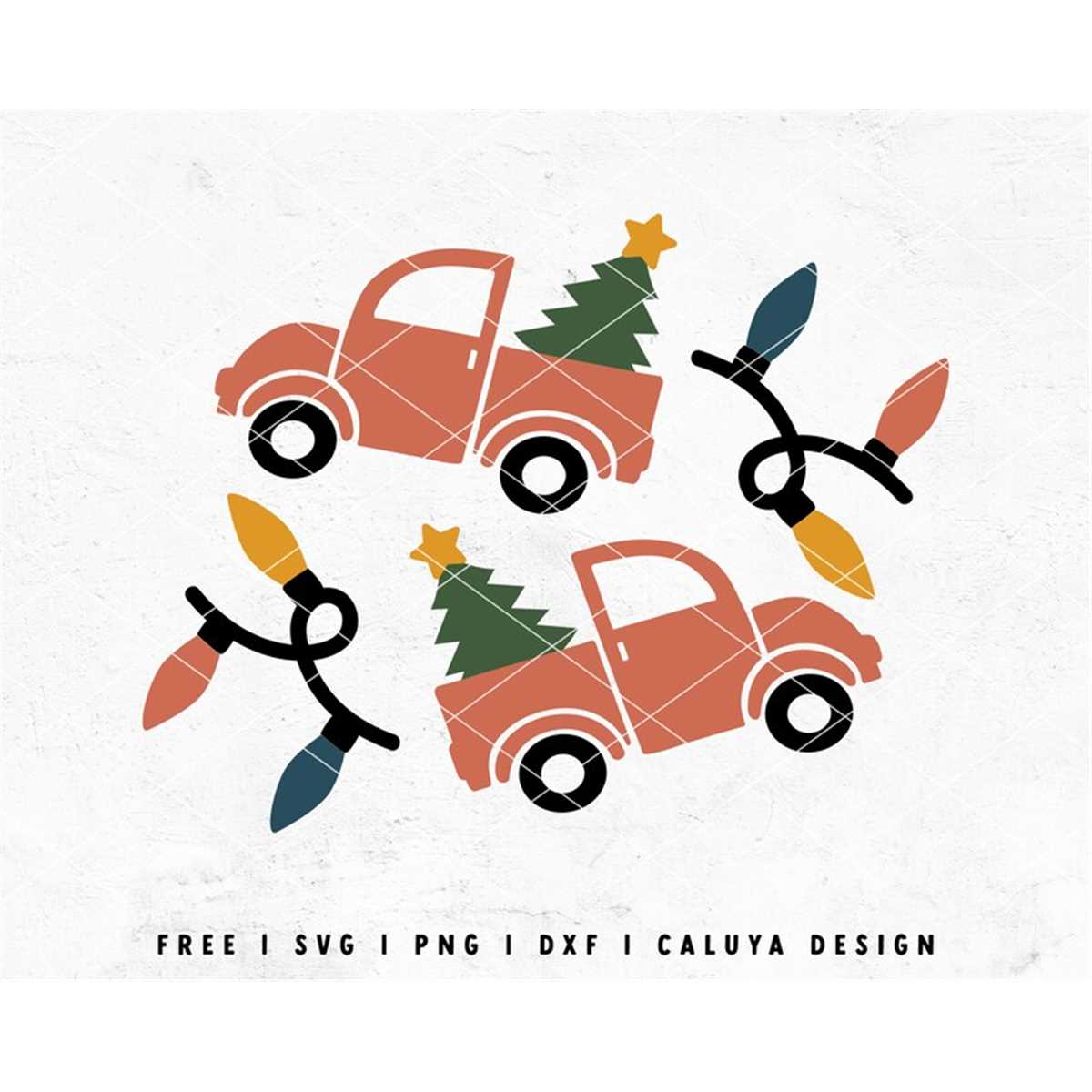 Christmas Truck SVG | Vintage Truck SVG | Christmas Tree SVG - Inspire