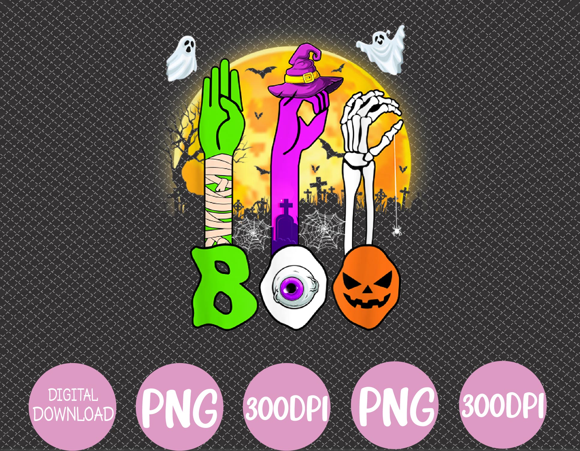 Sign Language Boo Boo Boo American Sign Language ASL Deaf Halloween Svg, Eps, Png, | Inspire ...