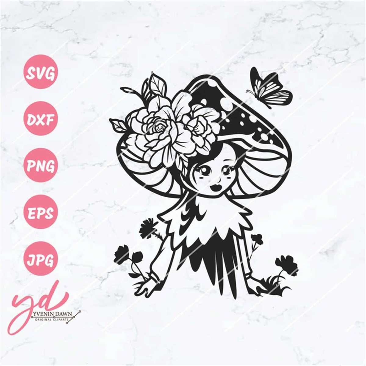 Cute Mushroom Girl Svg Png Mushroom Head Girl Svg Mushro Inspire