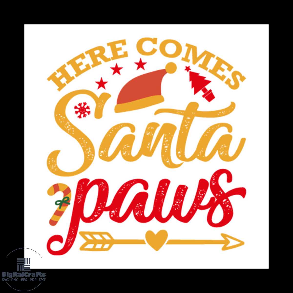 Here Comes Santa Paws Svg, Christmas Svg, Santa Claus Svg | Inspire Uplift